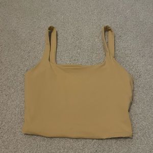 Garage women’s yellow square neck tank top